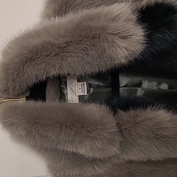 Molliolli Anthropologie Fauz fur coat - Picture 2 of 5